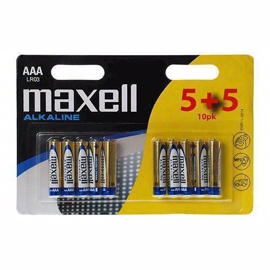 Maxell LR03/AAA Alkaline batterier 5+5 pakning